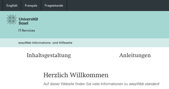 Eine Website mit 2 weiteren Sprachen, zusätzlich zur Default-Sprache.
