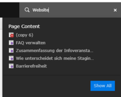Search the entire content
