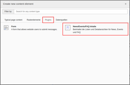 News Plugin erstellen