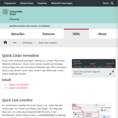 Die gleiche Website auf einem Tablet.