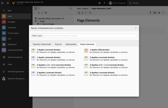 Create grid element