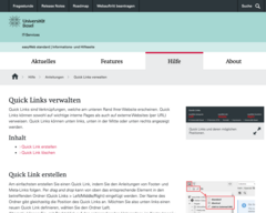 Die Website auf einem grossen Bildschirm.