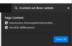 Search in content elements
