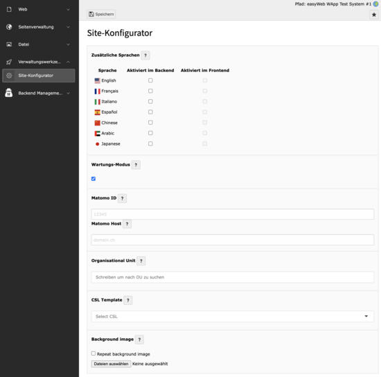 Site Configurator Module Overview