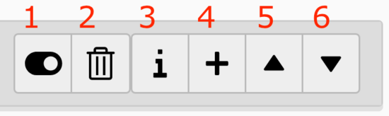 Options for links in the listing.