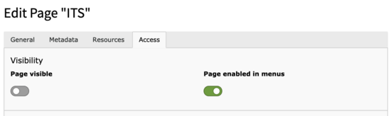 Page Access editieren