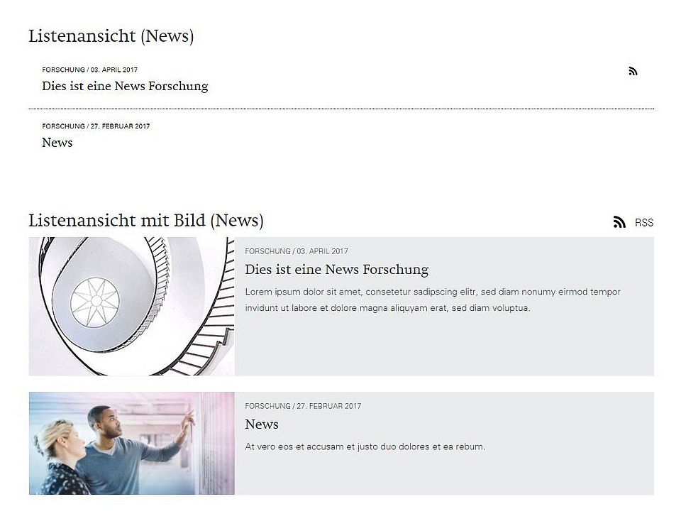Listview for news
